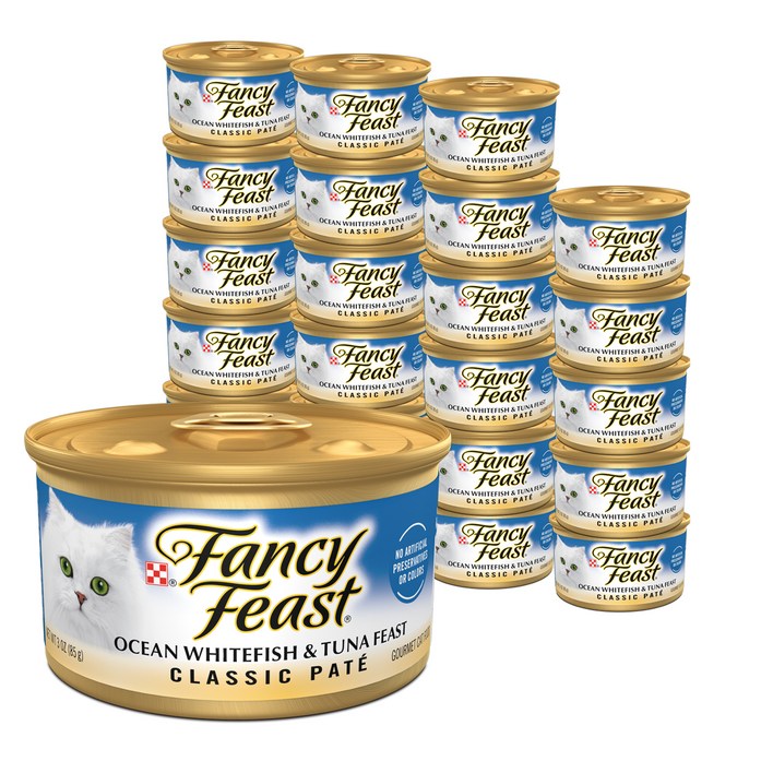 팬시피스트 생후 3개월 이후 고양이 주식캔, 흰살생선, 85g, 24개