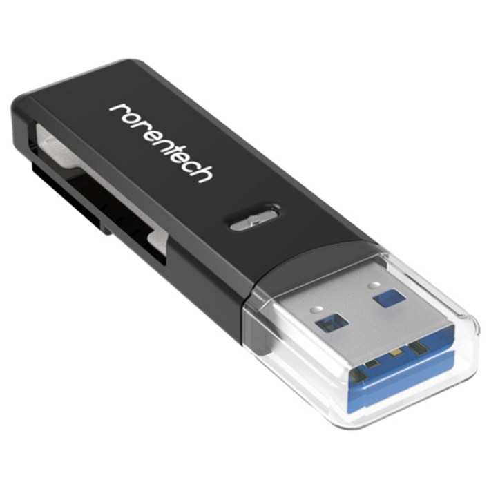 샌디스크메모리카드 로랜텍 USB 3.0 블랙박스 SD카드 멀티 카드 리더기, 블랙