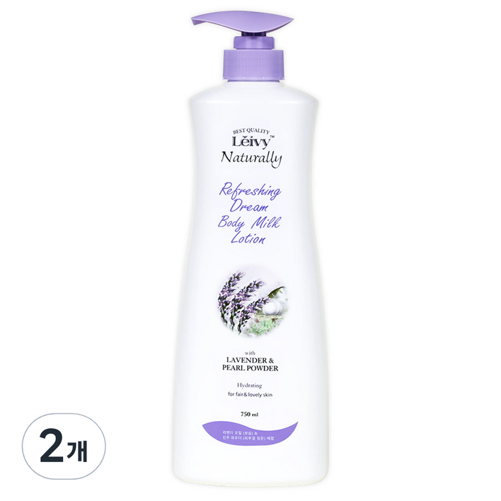 Leivy 라벤더 바디로션, 750ml, 2개