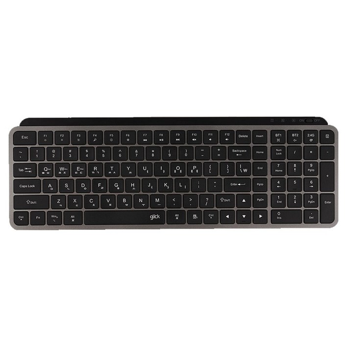 지클릭커 오피스프로 펜타 멀티페어링 저소음 블루투스 105키 무선 키보드
