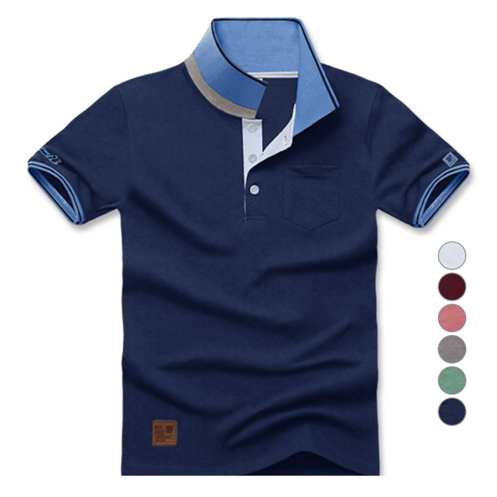 블루포스 남성용 통기성 아이싱 반팔 카라 반팔 티셔츠