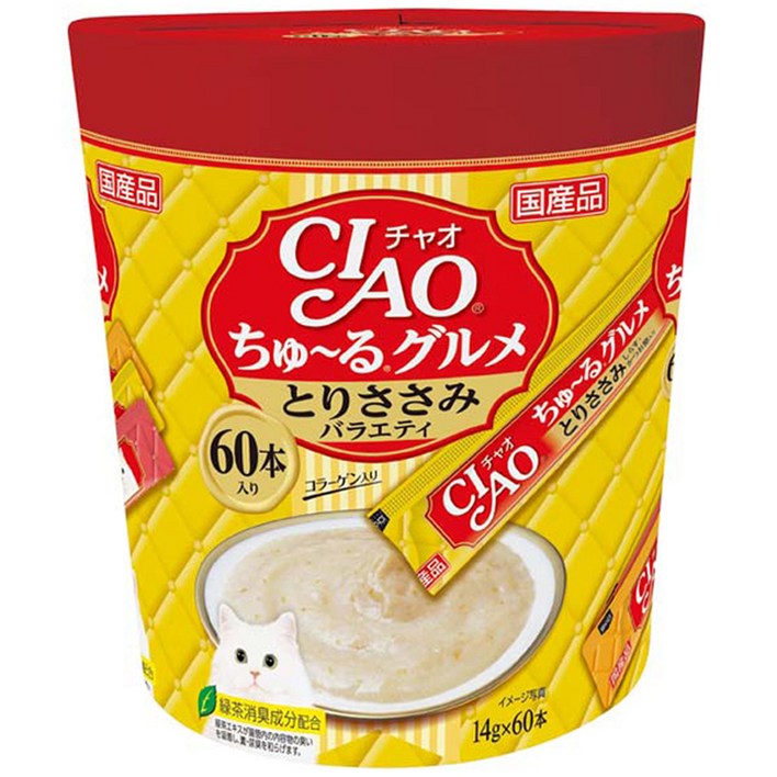 챠오 츄르 구루메 버라이어티 고양이 짜먹는 간식 60P