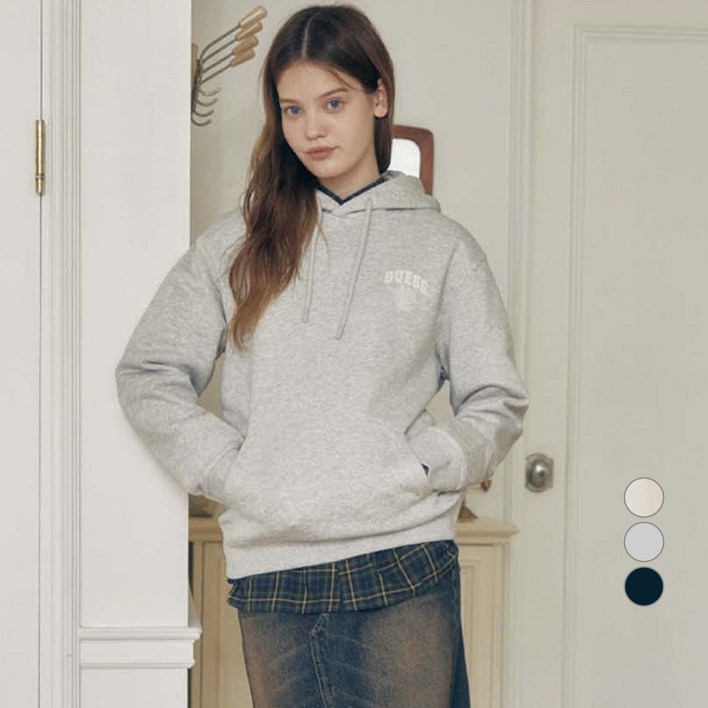 게스 남녀공용 웜 기모 쮸리 후디 MO4K9431