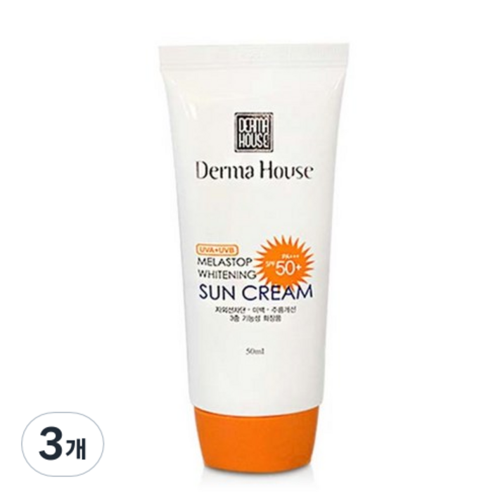 멜라스톱 화이트닝 썬크림, 50ml, 3개