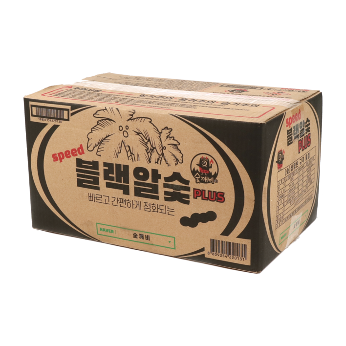 숯깨비 브리켓 빠른착화 스피드 블랙알숯 플러스, 10kg, 1개 숯깨비 브리켓 빠른착화 스피드 블랙알숯 플러스, 10kg, 1개