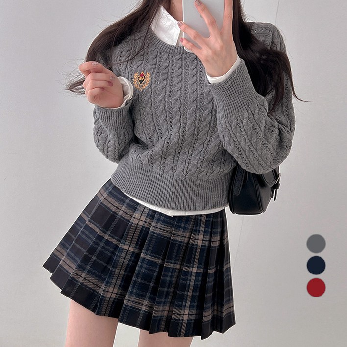 밀키버터 여성용 하이틴 체크 플리츠 미니 스커트 밀키버터 여성용 하이틴 체크 플리츠 미니 스커트