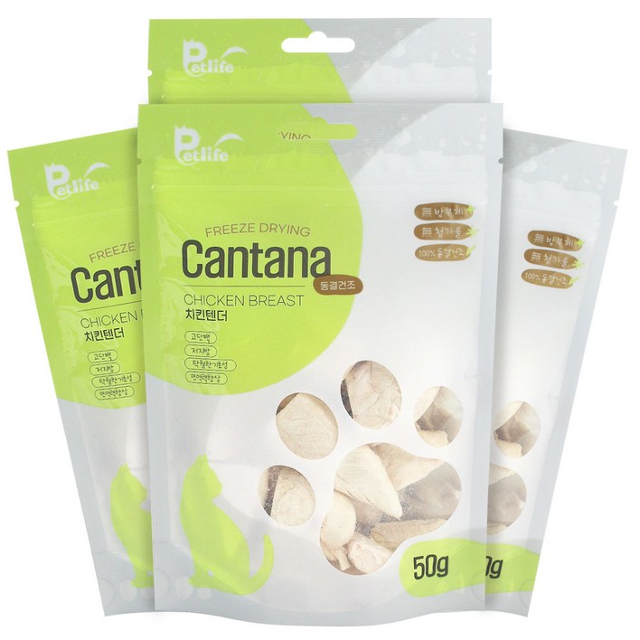 펫라이프 칸타나 동결건조 치킨텐더 50g x4개, 4개, 50g 펫라이프 칸타나 동결건조 치킨텐더 50g x4개, 4개, 50g