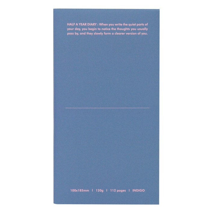 인디고 만년형 기본 6개월 위클리 핸디 다이어리