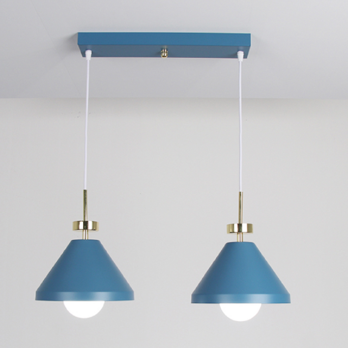 삼팔글로벌 다용도 2등 펜던트 인테리어 조명 블루 화이트 골드 포인트조명 거실등 식탁등 천장등