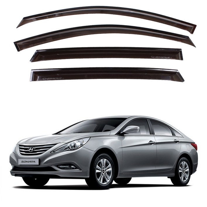 현대YF소나타 전용 스모그 썬바이저 4개 1세트, 현대