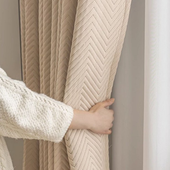 해수비 3중 누빔 방한 커튼 햇빛차단 방풍 방음 패딩 1장