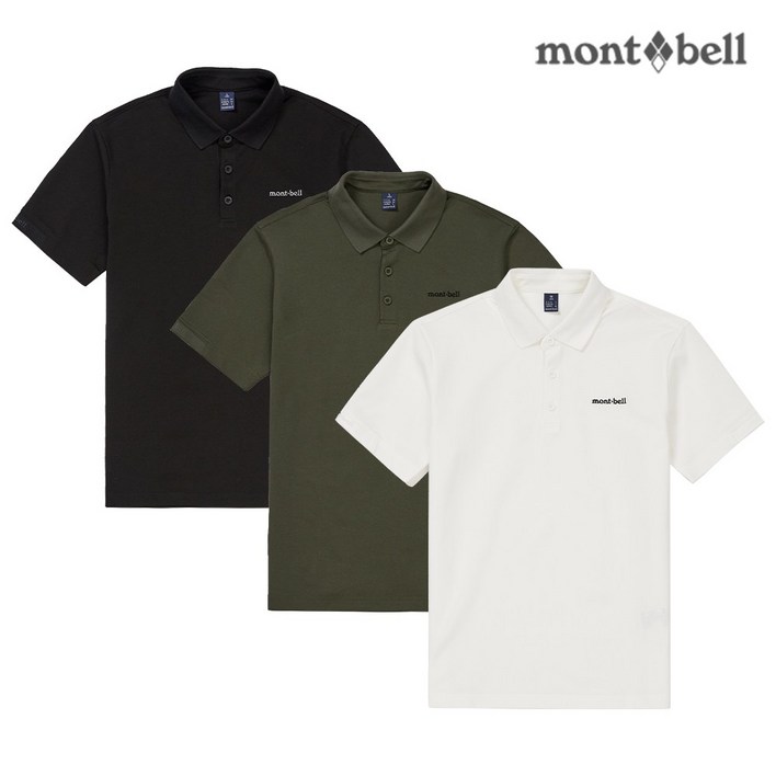 몽벨 남성 퍼포먼스L 카라 반팔 티셔츠MW3GBMOH23