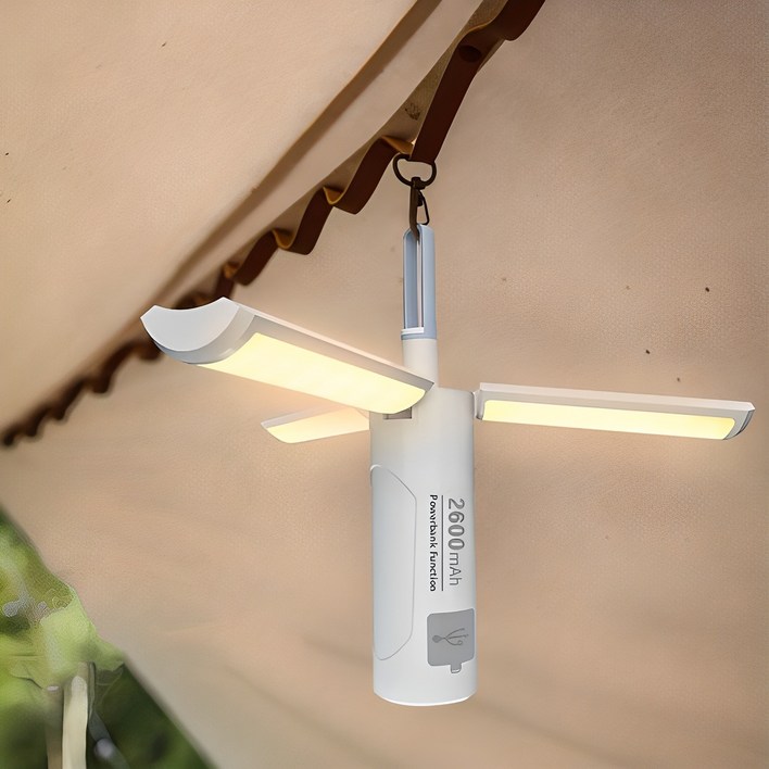 골드앤우드 다용도 충전식 폴딩 투웨이 LED 아웃도어 캠핑랜턴, 화이트, 1개 골드앤우드 다용도 충전식 폴딩 투웨이 LED 아웃도어 캠핑랜턴, 화이트, 1개