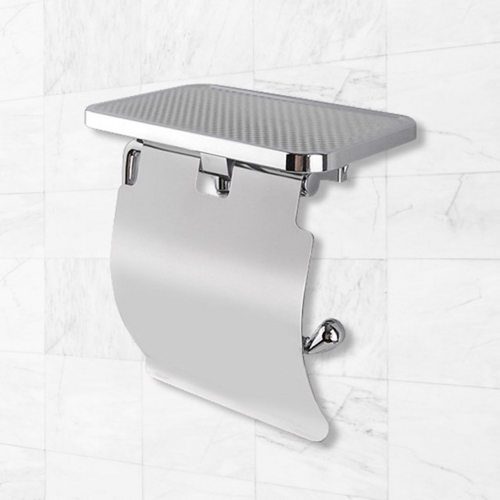 KOZI 화장실 선반형 휴지걸이  실버