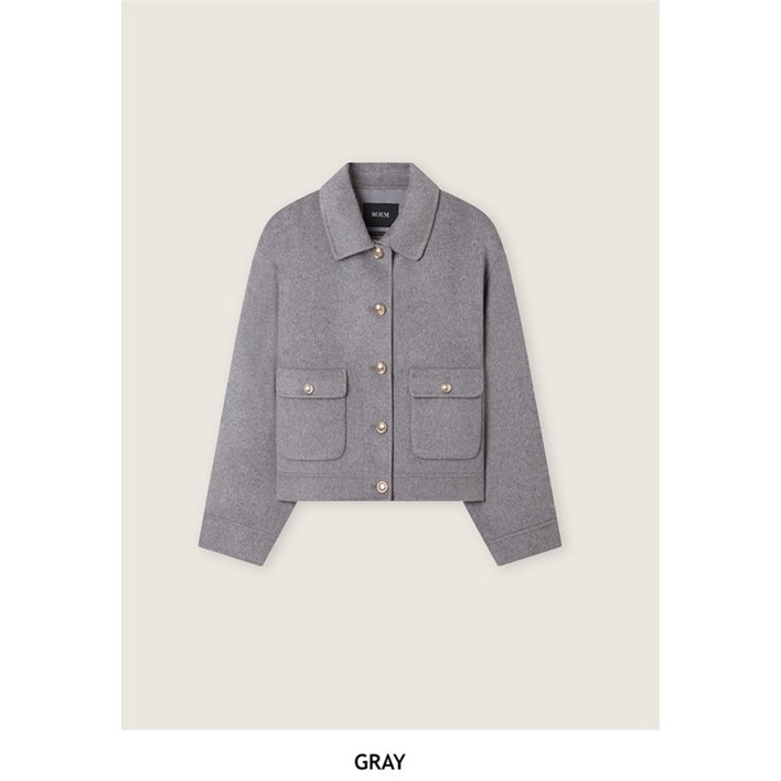 로엠 여성용 카라 숏 코트