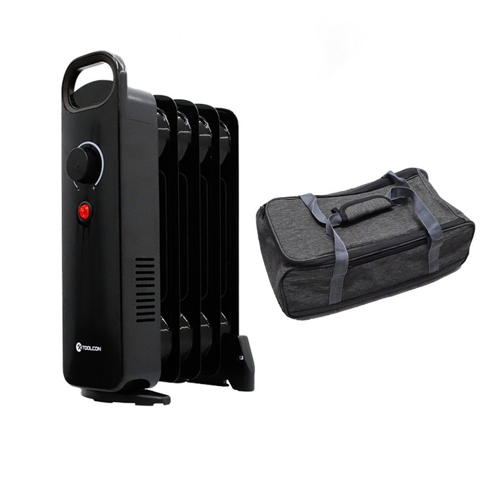 캠핑라디에이터 미니 캠핑히터 발난로 사무실 저전력 500W 전용가방세트