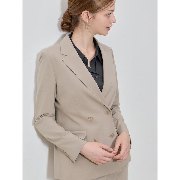 쉬즈미스 2SET 더블 브레스티드 셋업 재킷울 블렌드 루즈핏 팬츠 2종세트 택가격 476000원