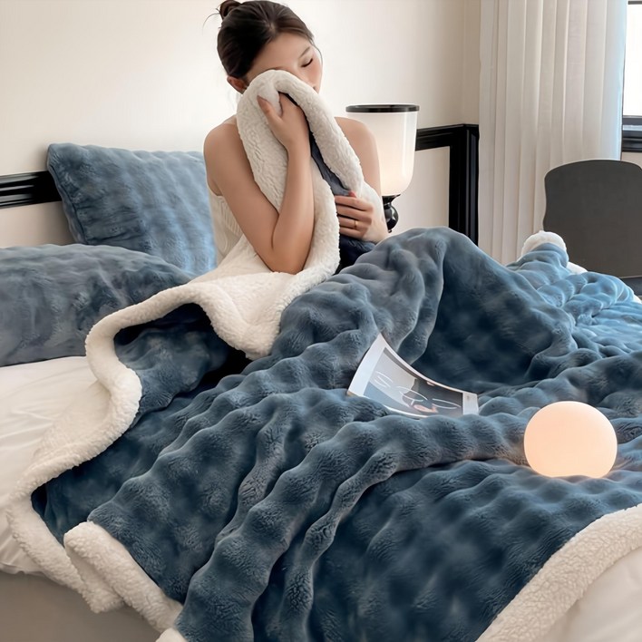 한정특가 Cozy Aura 극세사 양털 양면 담요 차렵 이불 양모 무릎담요 캠핑담요 블랭킷