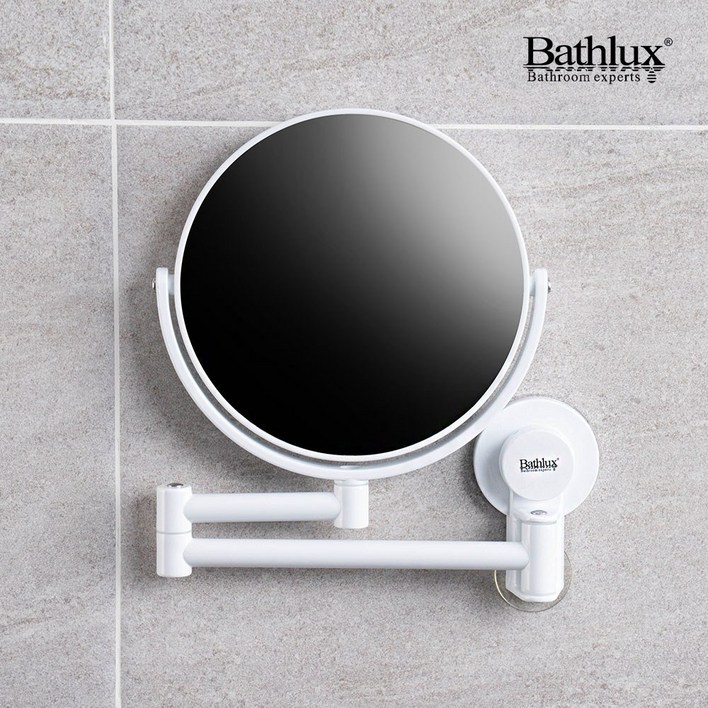 Bathlux 흡착식 욕실 360도 회전 메이크업 면도 화장실 세면대 거울, Bathlux REF30169