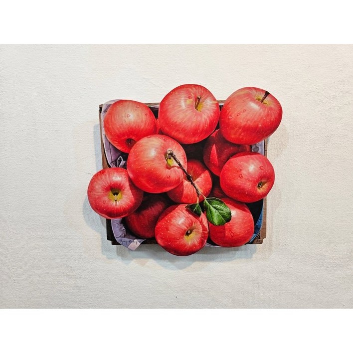 윤병락 붉은 사과 한정판 판화  가을 향기 미술작품 그림액자 거실 주방 풍수 인테리어