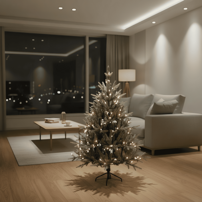 마루아치 크리스마스 트리 PE PVC 혼합 고급 대형 전나무 무장식 전구 120cm