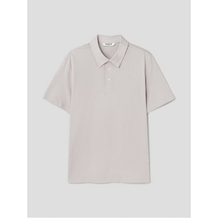 [로가디스(삼성물산)] [로가디스] 코튼 혼방 스퀘어조직 반팔 칼라넥 티셔츠 베이지 (RY5442P70A)