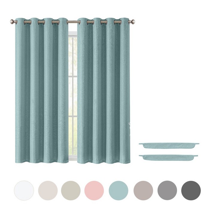 커튼킹 호텔식나비주름암막커튼 거실커텐 민자형린넨암막커튼 창문용커텐 아일렛형쉐도우암막커튼 2장