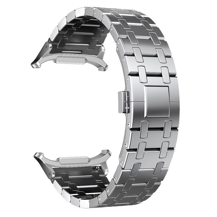 삼성 갤럭시워치 7/8 울트라 2025 호환 스테인리스 메탈 스트랩 47mm, 실버, 1개