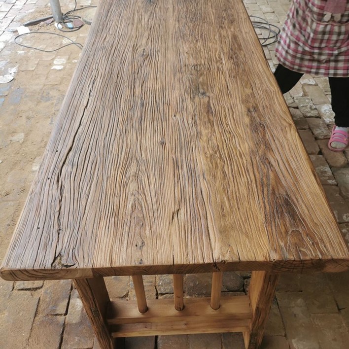 오래된 나무 고재 원목 테이블 앤틱 빈티지 식탁 티크