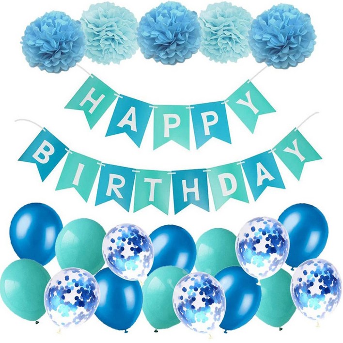 생일파티 가랜드 꽃 볼 혼합풍선 세트 에브리띵스마일 1037, 1세트, 블루 생일파티 가랜드 꽃 볼 혼합풍선 세트 에브리띵스마일 1037, 1세트, 블루