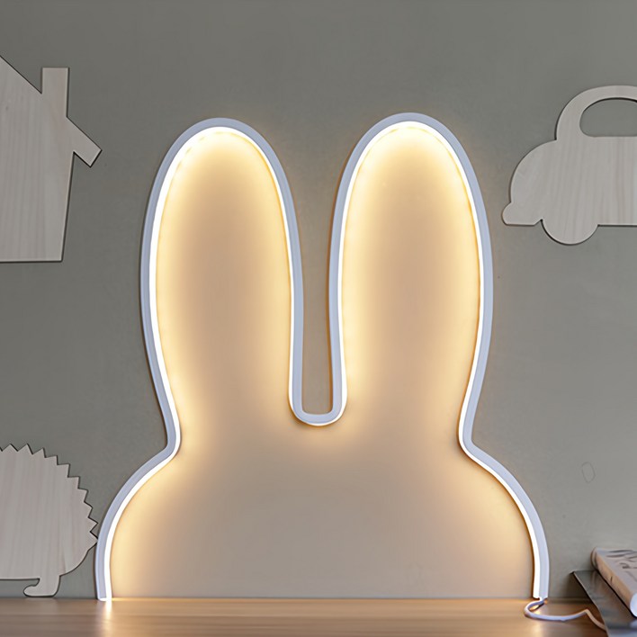 루아즈 LED 붙이는 토끼 무드등 조명 중형