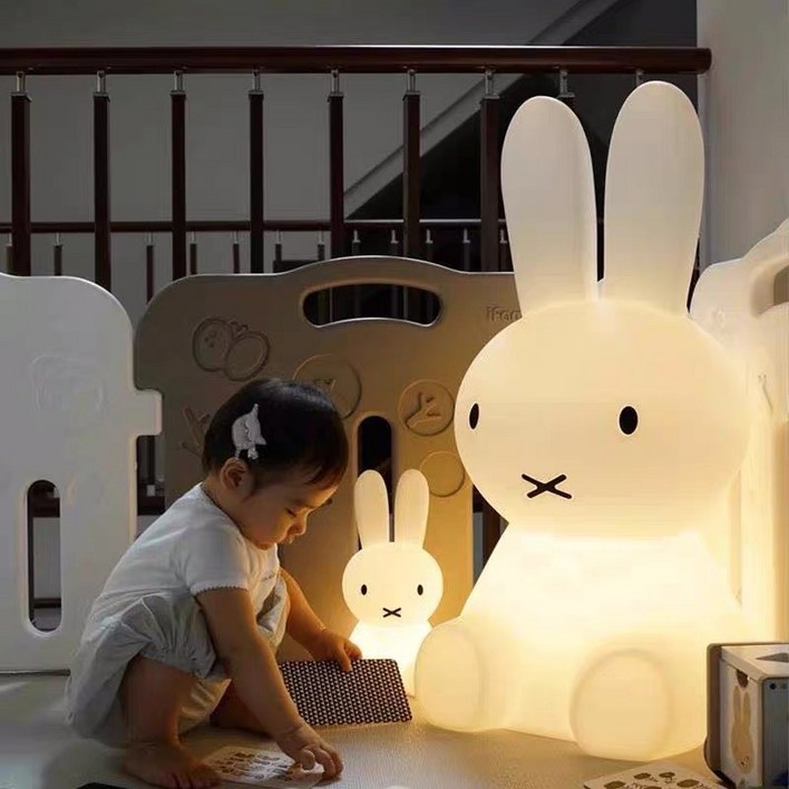 미피LED 무드등 토끼무드등 토끼조명 침실 수면등 수유등 리모컨 밝기조절 색상변화 28cm