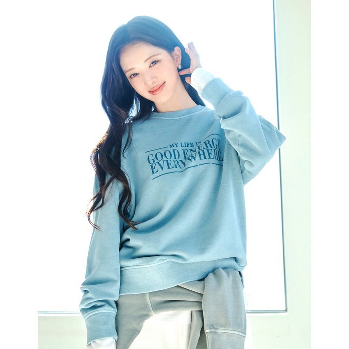 지오다노 여자 테리 워싱  맨투맨 티셔츠  8컬러 326510