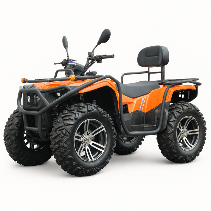 [진짜 4륜구동] 바이크존 350cc 풀타임 사륜구동 ATV 사륜 바이크 산길 갯벌 험로 산악, 오렌지