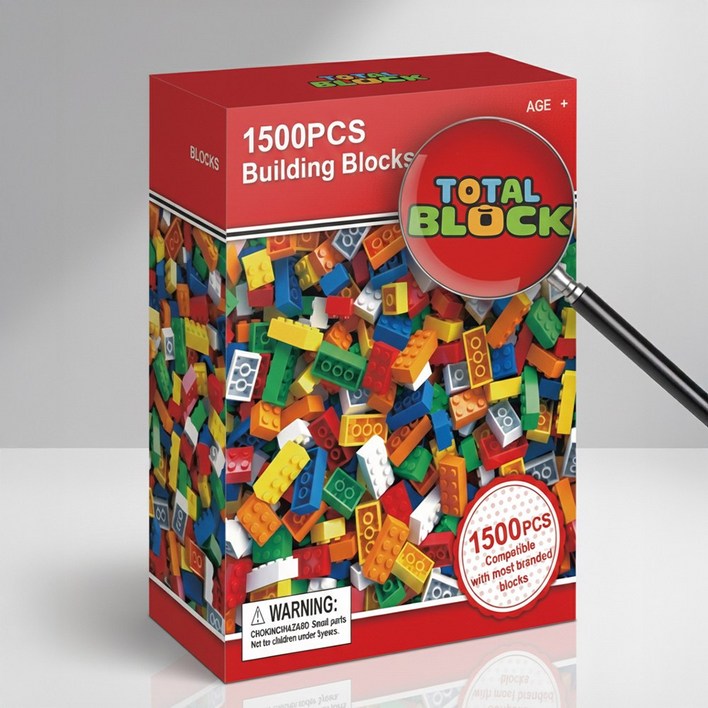 레고 호환 토탈 블럭 1500피스, 1개