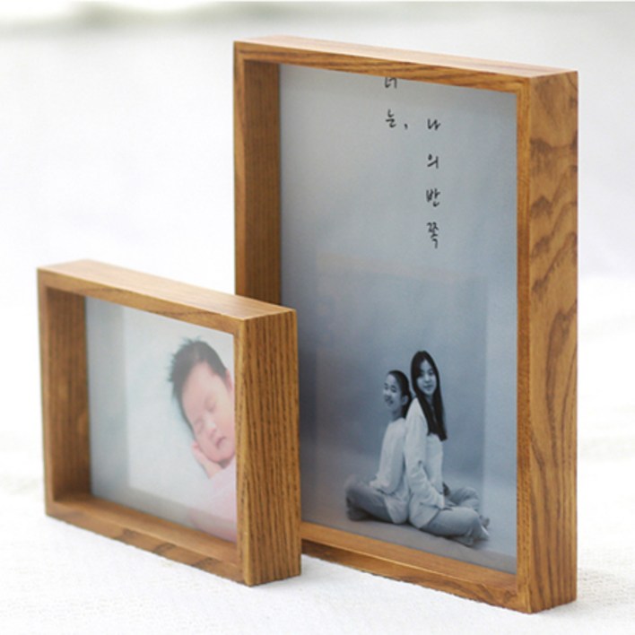 블레스프레임 애쉬원목 물푸레나무 사진액자, ash원목물푸레나무 밤색