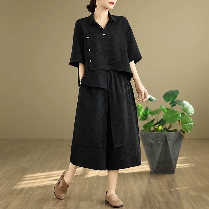 빌리즈빈 여성 카라넥 와이드 고급 투피스 BS106