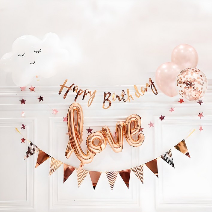올리브파티 생일파티 용품 구름 홈파티세트