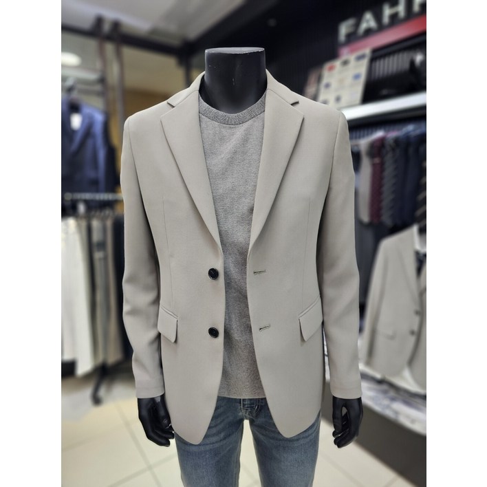 파렌하이트SS라이트 베이지 솔리드 자켓E4332BELBP