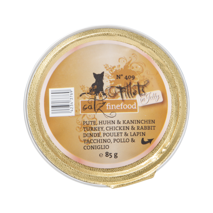 캣츠파인푸드 필렛 No.409 칠면조 닭고기와토끼 85g