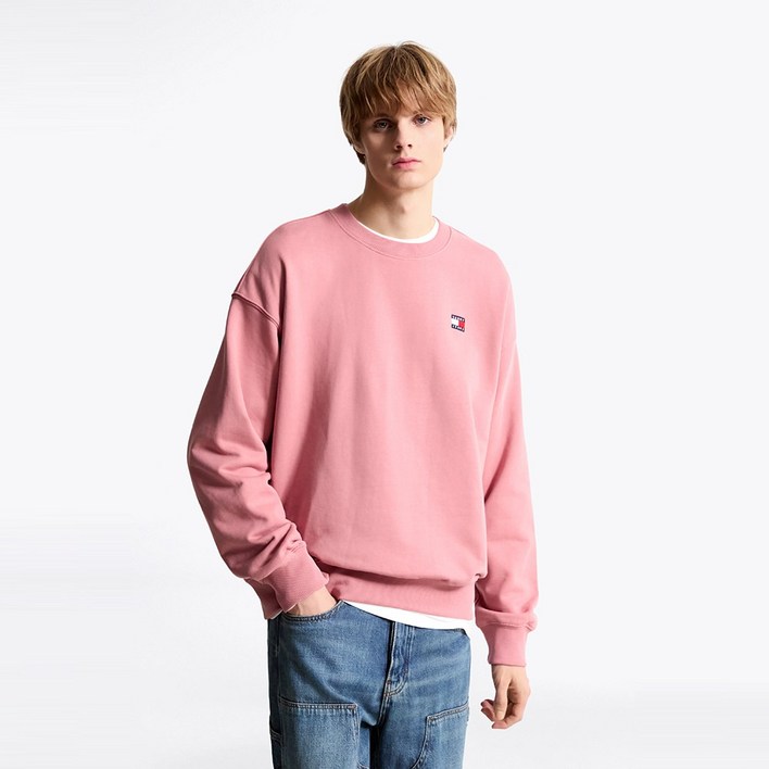 타미힐피거 릴랙스 배지 스웨트 셔츠 T32F7TTO25TMT2TI0