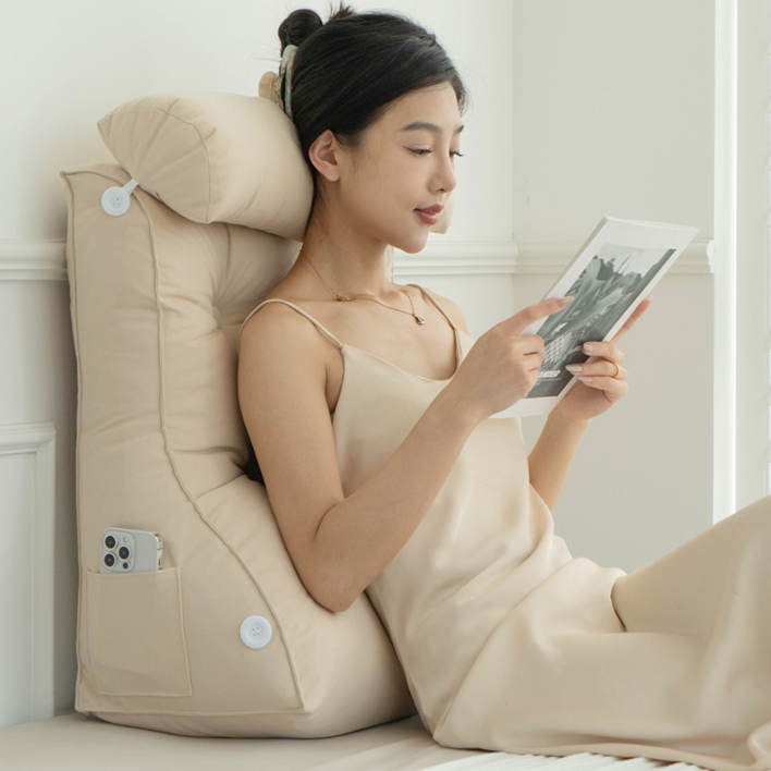 ROYVIA 빵빵한 등받이 쿠션 침대 쇼파 의자 허리