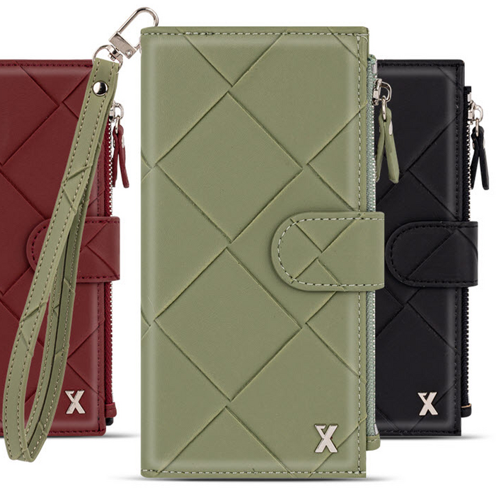 비비엔 지퍼 아이폰17프로맥스용 다이어리 케이스/지갑형/카드수납/동전수납/스트랩줄포함