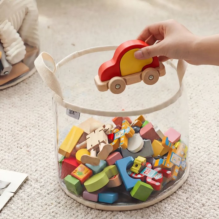 엔루즈 안전한 투명 장난감 정리함 레고 블럭 인형 보관 수납함