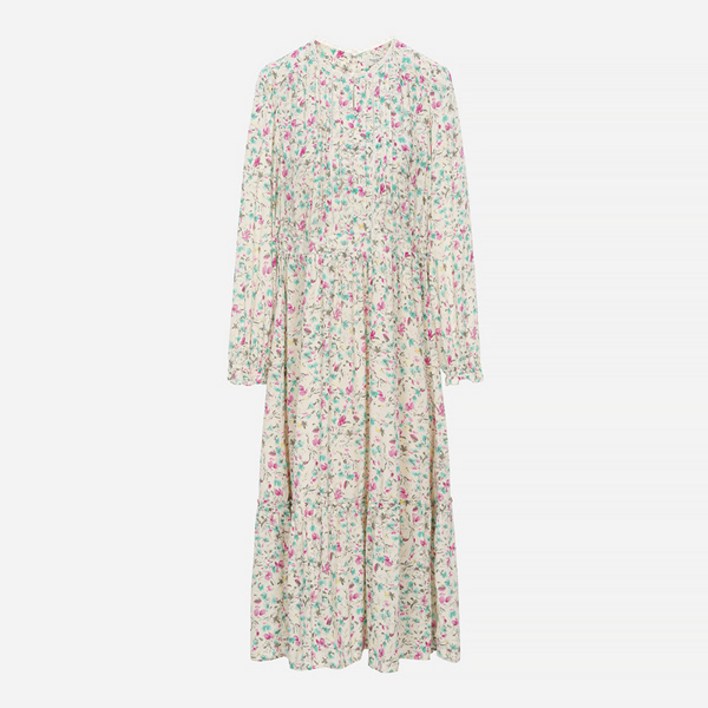 써스데이아일랜드T246MOP143W핀턱 디테일의 원피스