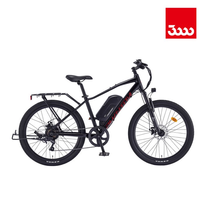 2025년 NEW 전기자전거 삼천리 팬텀 TX 알루미늄 26 PAS스로틀 10.4Ah, 완조립 블랙무광, 알루미늄