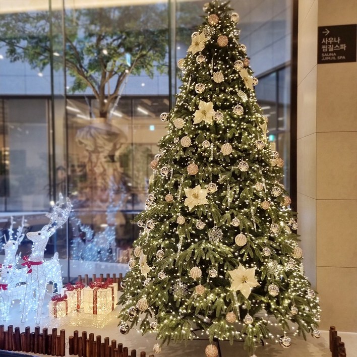 트리킹 크리스마스트리 프리미엄 로얄 트리 전구 장식 풀세트사은품증정, 풀세트트리전구장식