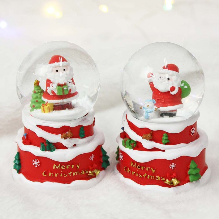 젤센 크리스마스 LED 미니 스노우볼  눈사람 산타 트리 케이크 인테리어 소품 선물 데코 워터볼