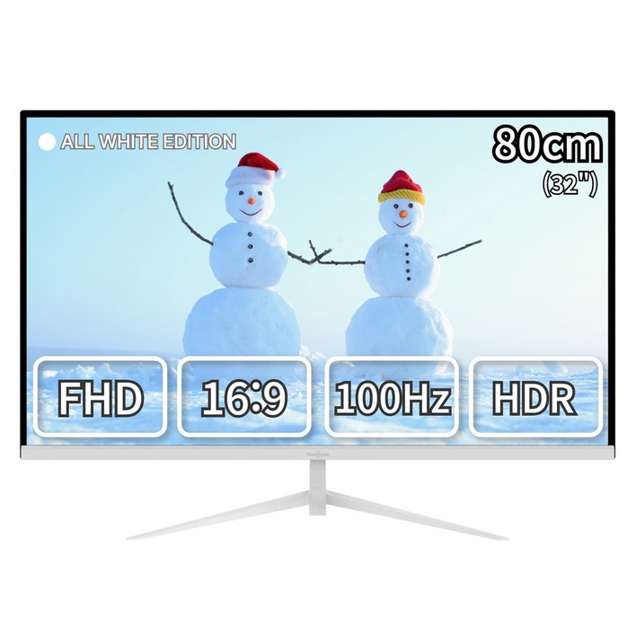 깜짝세일 뷰싱크 FHD 광시야각 리얼 100Hz 올화이트 모니터, VSO321F 일반, 80cm