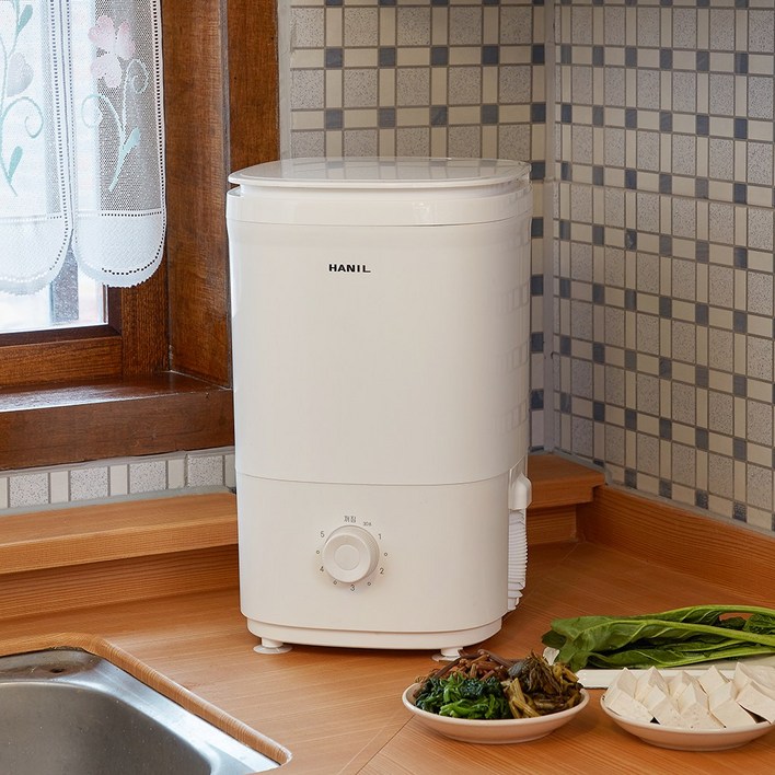 한일전기 미니 만능짤순이 음식물 탈수기 1KG 의류 속옷 만두 오이지 탈수 NW1000, NW1000